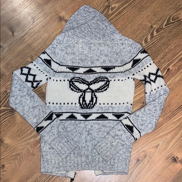 TNA 100% lambs wool zip-up sweater - Picture 2 of 4